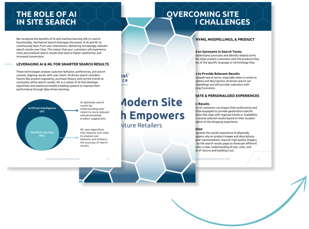 Whitepaper titled "How Modern Site Search Empowers Online Furniture Retailers"